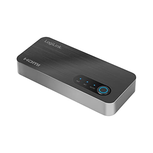 LogiLink HD0058 - HDMI-Switch 2x1-Port (2X Quellen & 1x Ausgang), 8K/60 Hz, HDCP, HDR, VRR, CEC von Logilink