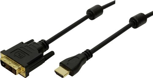 LogiLink HDMI / DVI Adapterkabel HDMI-A Stecker, DVI-D 18+1pol. Stecker 2.00m Schwarz CH0004 HDMI-Ka von Logilink
