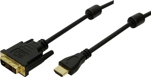 LogiLink HDMI / DVI Adapterkabel HDMI-A Stecker, DVI-D 18+1pol. Stecker 5.00m Schwarz CH0015 HDMI-Ka von Logilink
