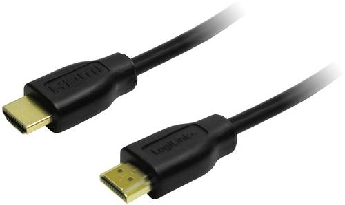 LogiLink HDMI Anschlusskabel HDMI-A Stecker, HDMI-A Stecker 0.50m Schwarz CH0005 HDMI-Kabel von Logilink
