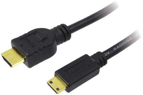 LogiLink HDMI Anschlusskabel HDMI-A Stecker, HDMI-Mini-C Stecker 1.50m Schwarz CH0022 Audio Return C von Logilink