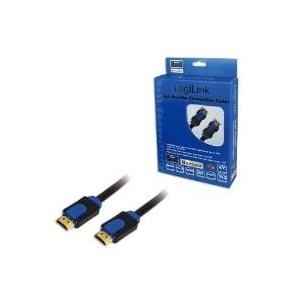 LogiLink HDMI Kabel High Speed, mit Ethernet Kabel, 10,0 m zur Übertragung von Audio, Video und Ethernet Daten (CHB1110) von Logilink