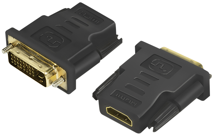 LogiLink HDMI Kupplung - DVI-D 24+1 Stecker Adapter, schwarz von Logilink