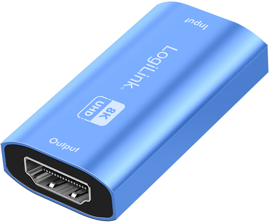LogiLink HDMI Repeater, 8K/60 Hz, Aluminiumgehäuse, blau LogiLink HDMI Repeater, 8K/60 Hz, Aluminiumgehäuse, blau von Logilink