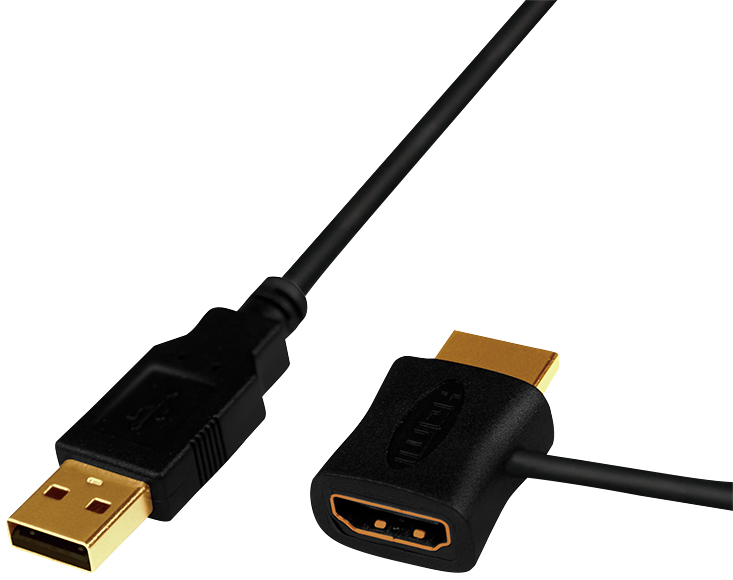 LogiLink HDMI Strom-Einspeiseadapterkabel, schwarz von Logilink
