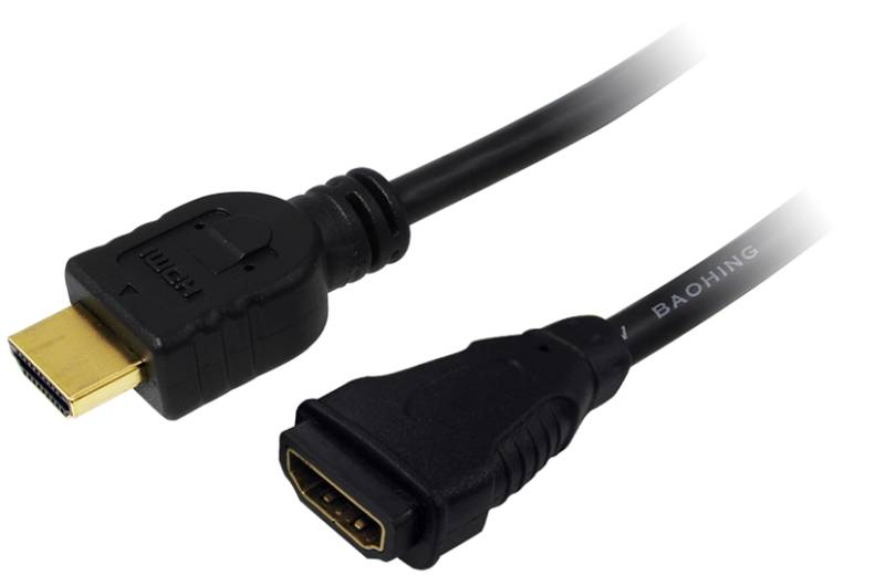 LogiLink HDMI Verlängerungskabel 1.4, schwarz, 2,0 m von Logilink