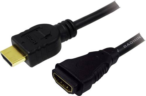 LogiLink HDMI Verlängerungskabel HDMI-A Stecker, HDMI-A Buchse 5.00m Schwarz CH0058 HDMI-Kabel von Logilink