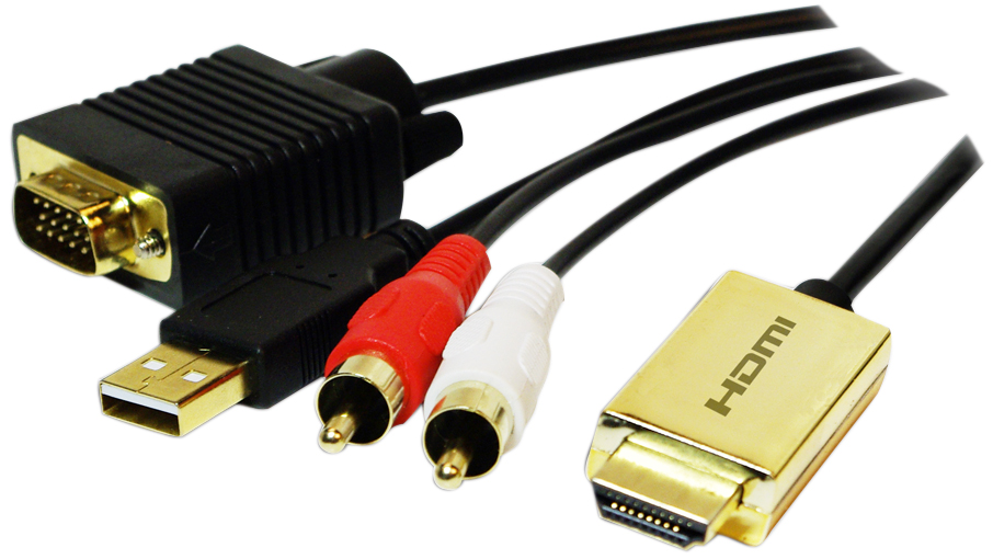 LogiLink HDMI auf VGA/Audio Konverter, 2,0 m, schwarz von Logilink