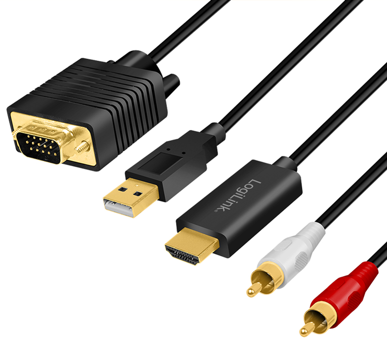 LogiLink HDMI auf VGA/Audio Konverter, 2,0 m, schwarz von Logilink