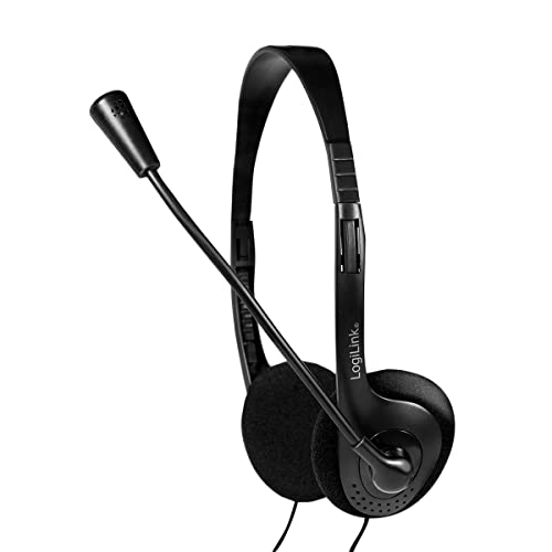 LogiLink HS0002 - Stereo Headset Kopfhörer Easy mit Mikrofon, Schwarz LogiLink HS0002 - Stereo Headset Kopfhörer Easy mit Mikrofon, Schwarz von Logilink