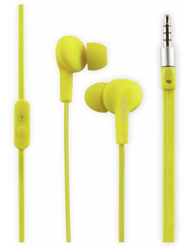 LogiLink HS0043 - Wassergeschütztes (IPX6) Stereo In-Ear Headset, gelb von Logilink