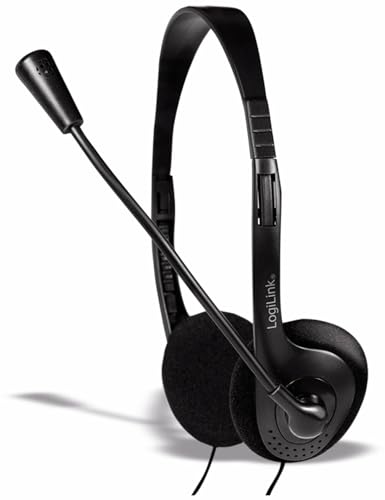 LogiLink HS0052 Stereo Headset Kopfhörer mit Mikrofon Easy VOIP Telefonkonferenz, schwarz LogiLink HS0052 Stereo Headset Kopfhörer mit Mikrofon Easy VOIP Telefonkonferenz, schwarz von Logilink