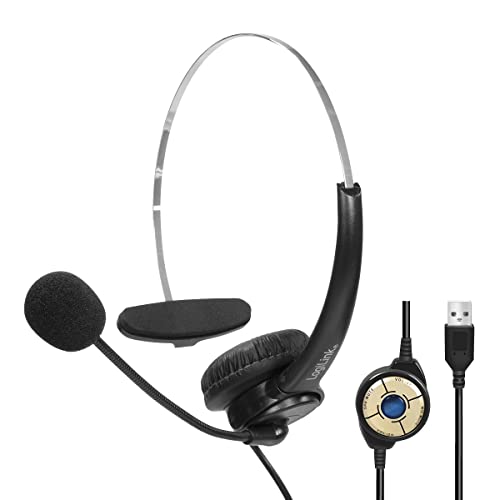LogiLink HS0056 - Mono Headset, 1x USB-A-Stecker, Mikrofon, Mittel von Logilink