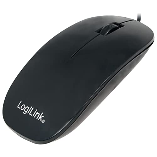 LogiLink ID-0063 optische Maus im flachen Design (1000dpi) schwarz von Logilink