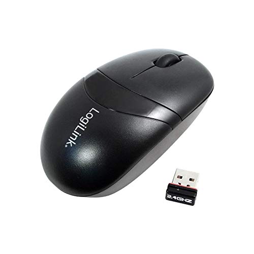 LogiLink ID-0069 ID0069 - Funk-Maus mit optischen Sensor, 3 Tasten, Schwarz von Logilink