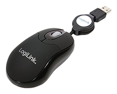 LogiLink ID0016 Maus optisch USB Mini mit Kabeleinzug von Logilink