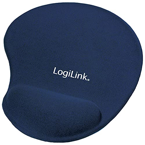 LogiLink ID0027B - Mauspad mit Silikon Gel Handauflage, Farbe: Blau von Logilink