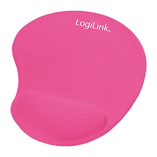 LogiLink ID0027P - Mauspad mit Silikon Gel Handauflage, Farbe: Pink von Logilink