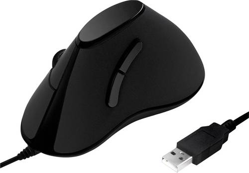 LogiLink ID0158 Ergonomische Maus USB Optisch Schwarz 5 Tasten 1000 dpi Ergonomisch von Logilink