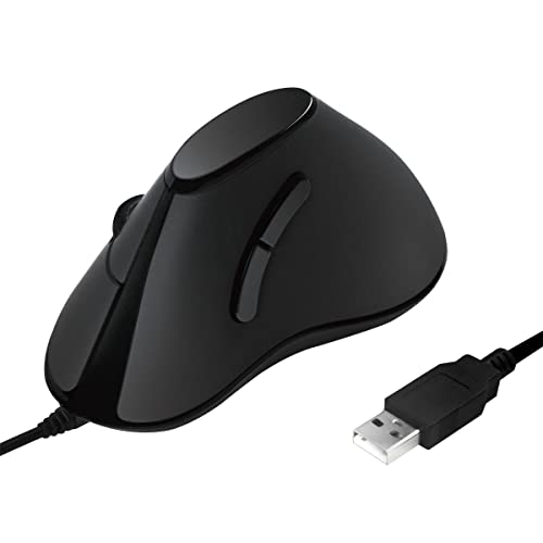 LogiLink ID0158 - Ergonomische Vertical-Maus, USB (Kabellänge: 1,5m), schwarz von Logilink