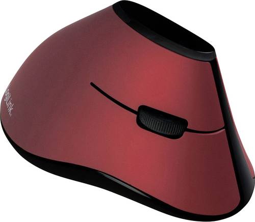 LogiLink ID0159 Ergonomische Maus Funk Optisch Schwarz, Rot 5 Tasten 1200 dpi Ergonomisch von Logilink