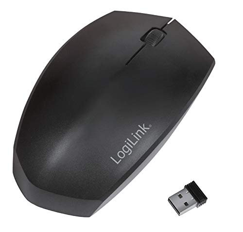 LogiLink ID0191 - Ergonomische Dual Modus Maus (Funk 2.4 GHz/Bluetooth 4.2) mit 1200 DPI für Computer, Tablet, Laptop, Smart TV, in Schwarz von Logilink