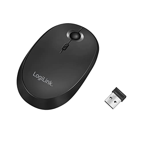 LogiLink ID0204 - Funk & Bluetooth Dual-Maus, 2,4 GHz, 800/1200/1600 dpi, schwarz von Logilink