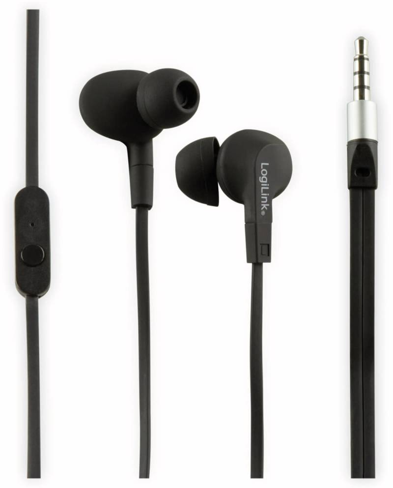 LogiLink In-Ear Ohrhörer HS0042, schwarz, wassergeschützt (IPX6) von Logilink