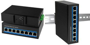 LogiLink Industrial Gigabit Ethernet Switch, 8-Port 10/100/1000 Base-TX RJ45, Plug & Play, schwarzes Metallge - 1 Stück (NS203) von Logilink