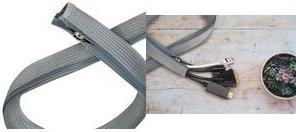 LogiLink Kabelschlauch 0.5 mm m. Reißverschluss 5 m schwarz (KAB0083) von Logilink