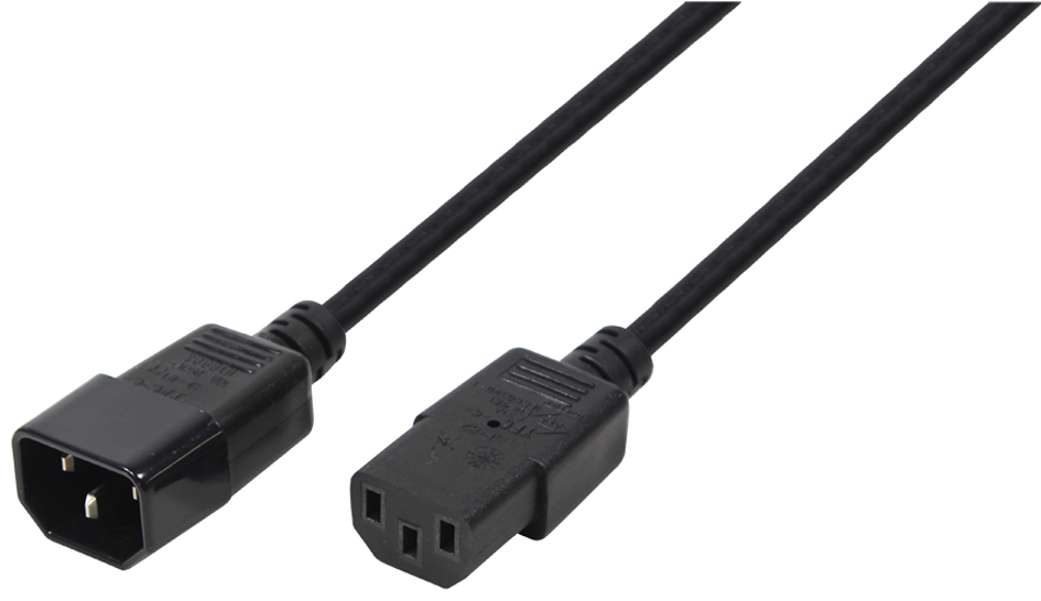 LogiLink Kaltgeräteverlängerung, C14 - C13, 1,8 m, schwarz LogiLink Kaltgeräteverlängerung, C14 - C13, 1,8 m, schwarz von Logilink