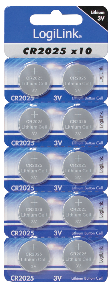 LogiLink Lithium Knopfzelle , Ultra Power, , CR2025, 10er von Logilink
