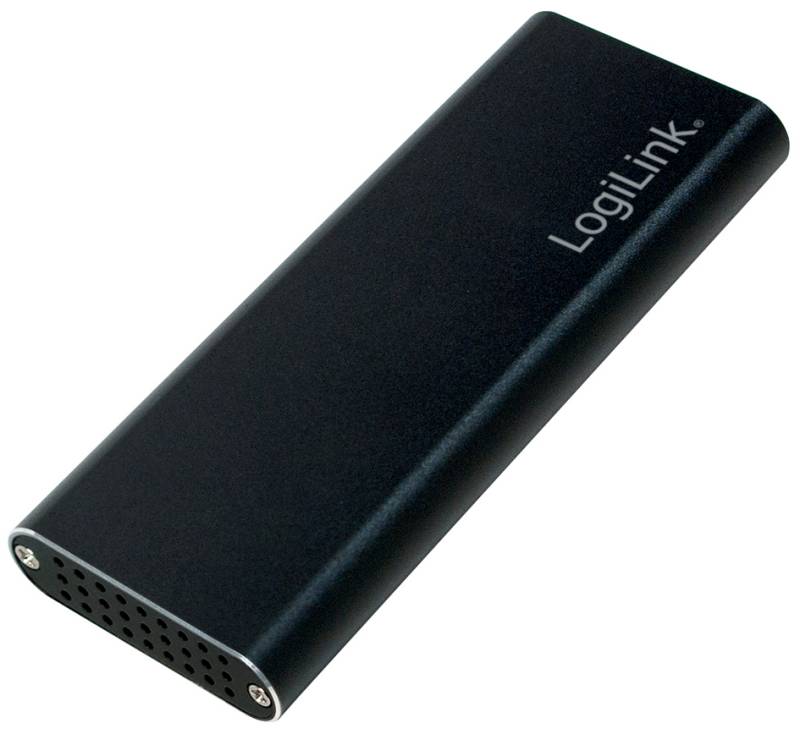 LogiLink M.2 SATA Festplatten-Gehäuse, USB 3.1, schwarz von Logilink