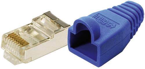 LogiLink MP0014 RJ45-Steckverbinder CAT 5e, geschirmt MP0014 Stecker, gerade Pole: 8P8C Blau 100St. von Logilink