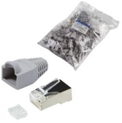 LogiLink MP0021 RJ45-Steckverbinder CAT 6, geschirmt MP0021 Stecker, gerade Pole: 8P8C Grau 100St. von Logilink