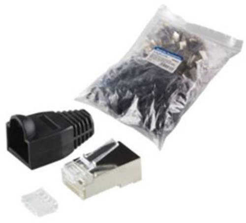 LogiLink MP0022 RJ45-Steckverbinder CAT 6, geschirmt MP0022 Stecker, gerade Pole: 8P8C Schwarz 100St von Logilink