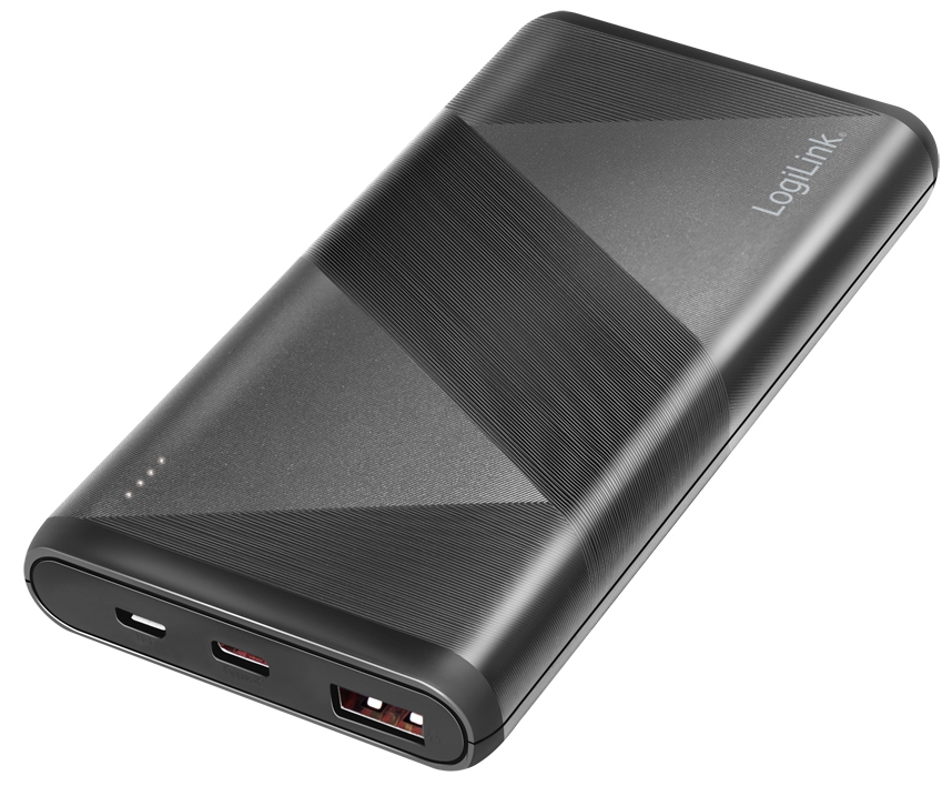 LogiLink Mobiler Zusatzakku, 10.000 mAh, 2x USB, schwarz von Logilink