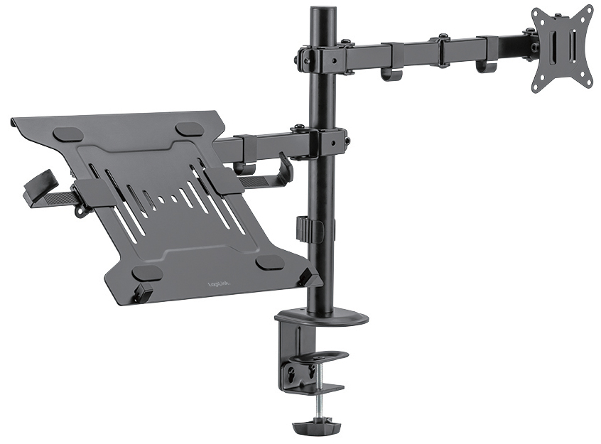 LogiLink Monitorarm mit Notebookhalterung, schwarz von Logilink