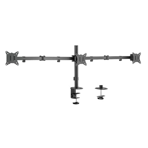 LogiLink Monitorhalterung aus Aluminium für 3 Monitore (17–27"), Armlänge: je 658 mm von Logilink