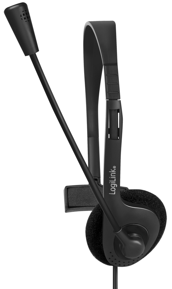LogiLink Mono Headset, mit Mikrofon, 3,5 mm Klinkenstecker von Logilink