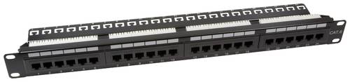 LogiLink NP0004A 24 Port Patch-Panel 483mm (19 ) CAT 6 1 HE von Logilink