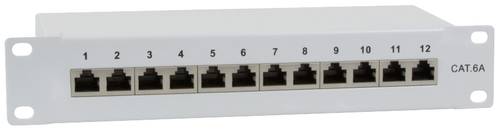 LogiLink NP0052 12 Port Patch-Panel 254mm (10 ) CAT 6a 1 HE von Logilink