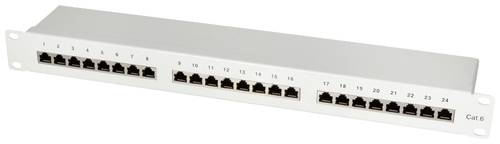 LogiLink NP0053 24 Port Patch-Panel 483mm (19 ) CAT 6 1 HE von Logilink