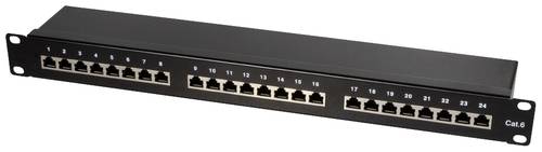 LogiLink NP0055 24 Port Patch-Panel 483mm (19 ) CAT 6 1 HE von Logilink