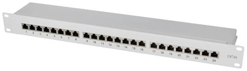 LogiLink NP0060 24 Port Patch-Panel 483mm (19 ) CAT 6a 1 HE von Logilink