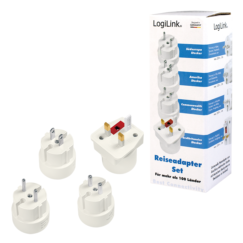 LogiLink - Netzanschlussadapter-Kit - Innen - weiß von Logilink