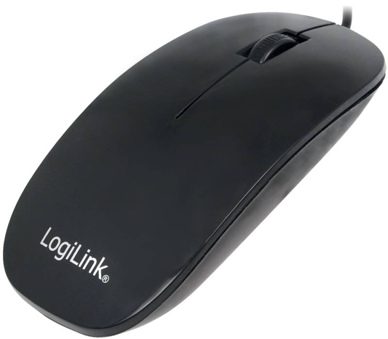 LogiLink Optische Maus, flach, kabelgebunden, schwarz von Logilink