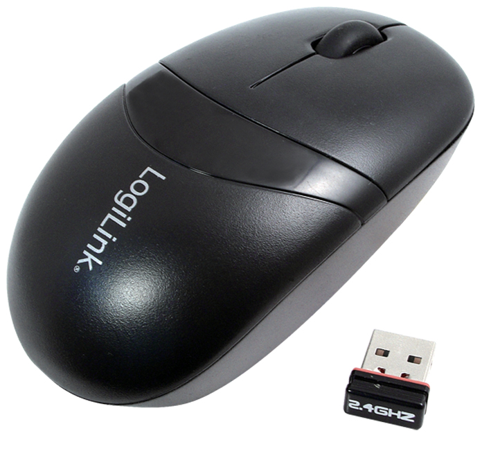 LogiLink Optische Mini Maus, kabellos, USB Dongle, schwarz von Logilink