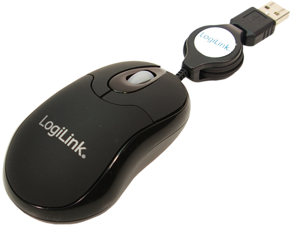 LogiLink Optische Mini Notebook Maus mit Kabeleinzug von Logilink