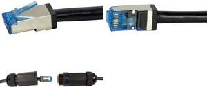 LogiLink Outdoor Patchkabel, Kat. 6A, S/FTP, 10 m, schwarz geschirmt, AWG26, Vollkupfer, 500 MHz, anti-UV & �l - 1 St�ck (CQ7093S) von Logilink